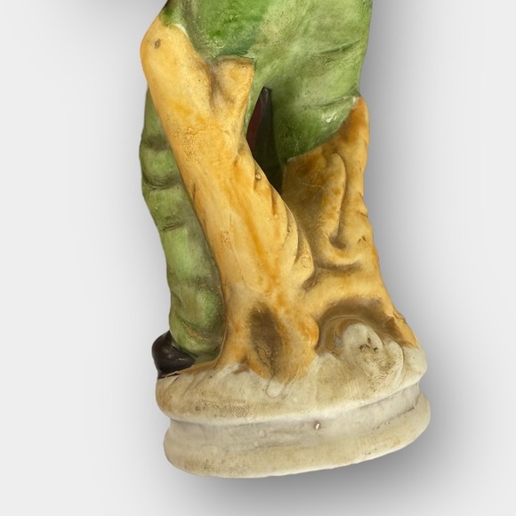 Vintage Chalkware Religious Figurine Statue – Folk Art Collectible (Cracked) - Picture 11 of 12